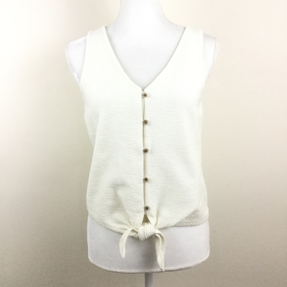 Madewell Texture & Thread Crop Tank Top Shirt Tie